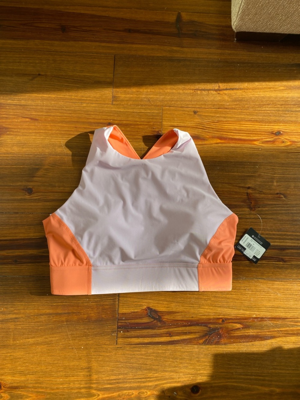 Women’s Eddie Bauer Shoreline Sport Top/ Swimsuit Top Lilac And Orange NWT
